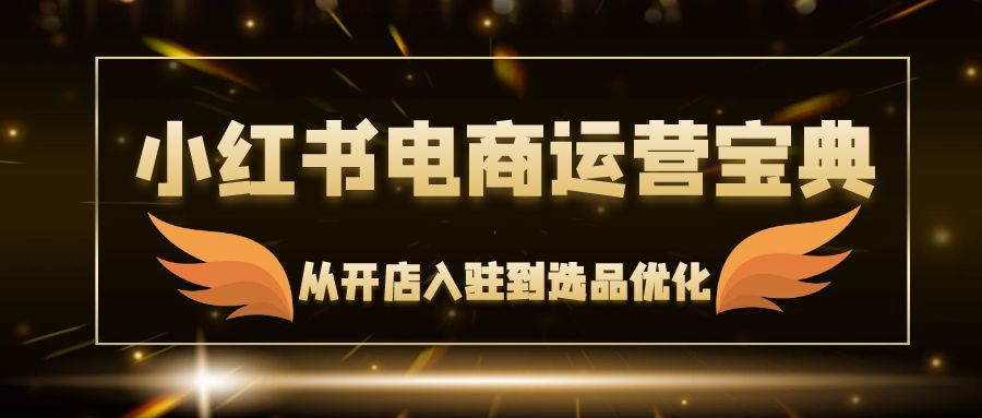 （12497期）小红书电商运营宝典：从开店入驻到选品优化，一站式解决你的电商难题-中创网-创业项目大全_网络资源分享