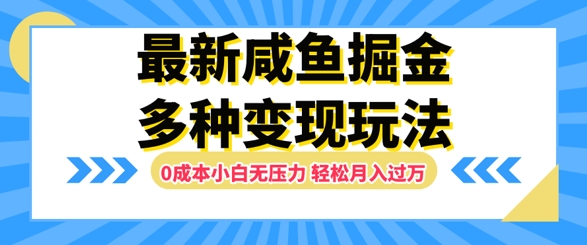 最新咸鱼掘金玩法，0成本小白无压力，多种变现方式，轻松月入过W-中创网-创业项目大全_网络资源分享