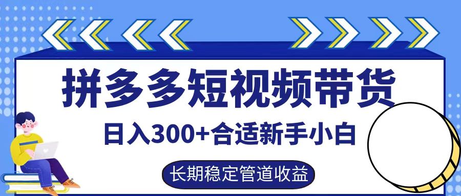 拼多多短视频带货日入300+，实操账户展示看就能学会-中创网-创业项目大全_网络资源分享