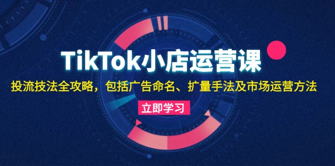TikTok小店运营课：投流技法全攻略，包括广告命名 扩量手法及市场运营方法-中创网-创业项目大全_网络资源分享