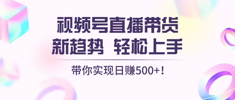 （13370期）视频号直播带货新趋势，轻松上手，带你实现日赚500+-中创网-创业项目大全_网络资源分享