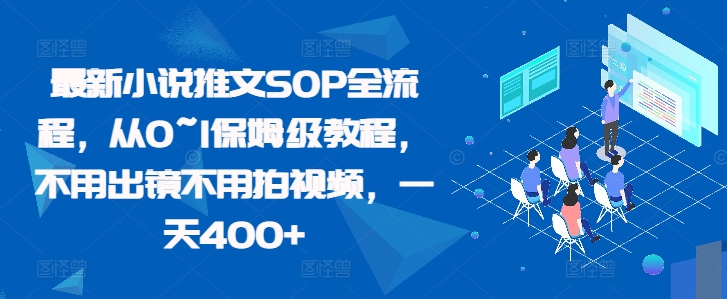 最新小说推文SOP全流程，从0~1保姆级教程，不用出镜不用拍视频，一天400+-中创网-创业项目大全_网络资源分享