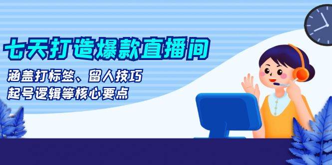 七天打造爆款直播间：涵盖打标签、留人技巧、起号逻辑等核心要点-中创网-创业项目大全_网络资源分享