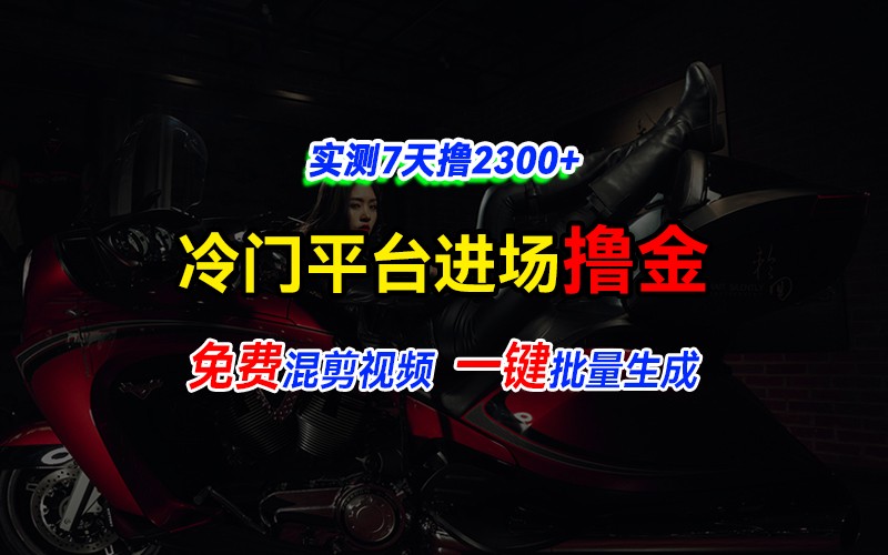 全新冷门平台vivo视频，快速免费进场搞米，通过混剪视频一键批量生成，实测7天撸2300+-中创网-创业项目大全_网络资源分享