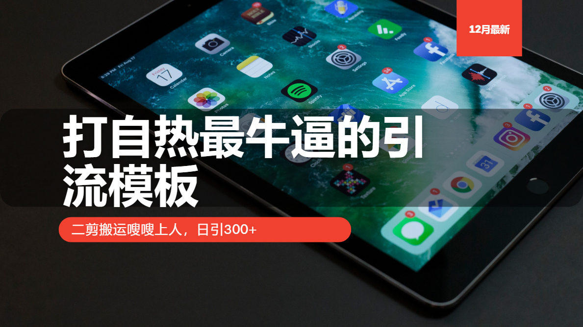 （13654期）打自热最牛逼的引流模板，二剪搬运嗖嗖上人，日引300+-中创网-创业项目大全_网络资源分享