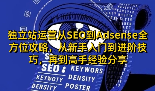 独立站运营从SEO到Adsense全方位攻略，从新手入门到进阶技巧，再到高手经验分享-中创网-创业项目大全_网络资源分享