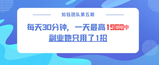 第二职业她仅用了1招，每日30min，没脑子二创，一天最大1.5k-中创网-创业项目大全_网络资源分享