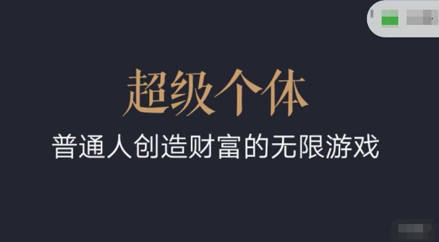 超级个体2024-2025逆风翻盘手册，平常人创造价值的无限恐怖游戏-中创网-创业项目大全_网络资源分享