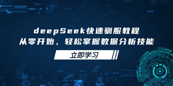 （14536期）deepSeek迅速收服实例教程，从零开始，快速掌握数据分析技能-中创网_专注互联网创业,项目资源整合-中创网-创业项目大全_网络资源分享