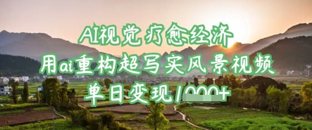 AI视觉疗愈经济：用ai重构超写实风景视频，单日变现多张-中创网-创业项目大全_网络资源分享