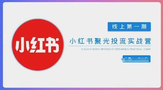 小红书聚光陪跑第一期，教你从0到1玩转小红书聚光投流，搭建小红书付费投流团队，更快的见到效果-中创网-创业项目大全_网络资源分享