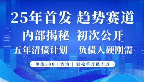 2025年首次公开，真正的事业型赛道，客咨不断，单月轻松破W-中创网-创业项目大全_网络资源分享