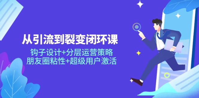 （14726期）从引流到裂变闭环课：钩子设计+分层运营策略，朋友圈粘性+超级用户激活-中创网-创业项目大全_网络资源分享