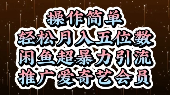 闲鱼超暴力引流推广爱奇艺会员，操作简单，轻松月入5位数-中创网-创业项目大全_网络资源分享